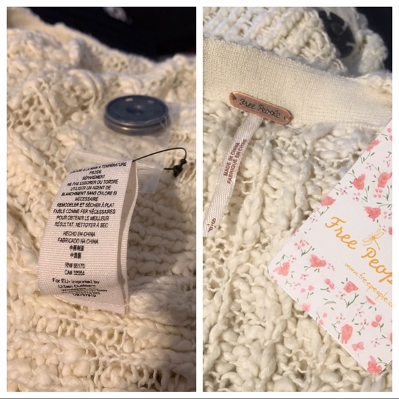 FREE PEOPLE Chunky Knit Oversized SWEATER Cardigan - Picture 8 of 8